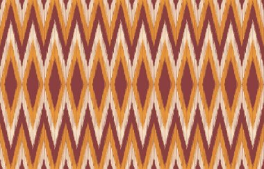 Geometrik etnik oryantal ikat kusursuz desenli renk doğulu. Aztek süsü izi. Arkaplan, perde, halı, duvar kağıdı, giysi, ambalaj, Batik, vektör illüstrasyonu için tasarım.