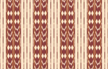 Geometrik etnik oryantal ikat kusursuz desenli renk doğulu. Aztek süsü izi. Arkaplan, perde, halı, duvar kağıdı, giysi, ambalaj, Batik, vektör illüstrasyonu için tasarım.