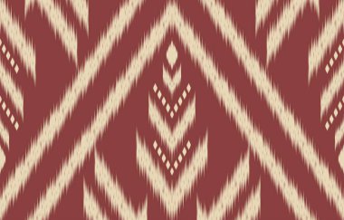 Geometrik etnik oryantal ikat kusursuz desenli renk doğulu. Aztek süsü izi. Arkaplan, perde, halı, duvar kağıdı, giysi, ambalaj, Batik, vektör illüstrasyonu için tasarım.