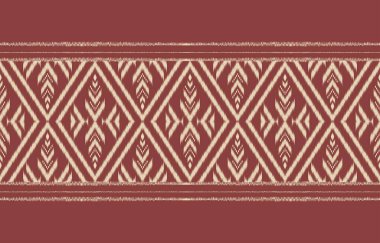Geometrik etnik oryantal ikat kusursuz desenli renk doğulu. Aztek süsü izi. Arkaplan, perde, halı, duvar kağıdı, giysi, ambalaj, Batik, vektör illüstrasyonu için tasarım.