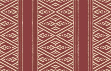 Geometrik etnik oryantal ikat kusursuz desenli renk doğulu. Aztek süsü izi. Arkaplan, perde, halı, duvar kağıdı, giysi, ambalaj, Batik, vektör illüstrasyonu için tasarım.