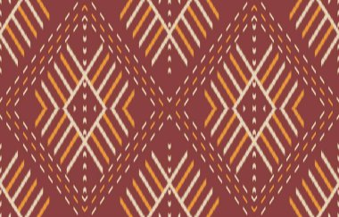Geometrik etnik oryantal ikat kusursuz desenli renk doğulu. Aztek süsü izi. Arkaplan, perde, halı, duvar kağıdı, giysi, ambalaj, Batik, vektör illüstrasyonu için tasarım.