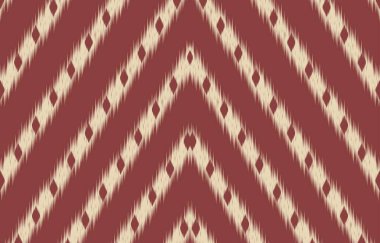 Geometrik etnik oryantal ikat kusursuz desenli renk doğulu. Aztek süsü izi. Arkaplan, perde, halı, duvar kağıdı, giysi, ambalaj, Batik, vektör illüstrasyonu için tasarım.