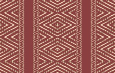 Geometrik etnik oryantal ikat kusursuz desenli renk doğulu. Aztek süsü izi. Arkaplan, perde, halı, duvar kağıdı, giysi, ambalaj, Batik, vektör illüstrasyonu için tasarım.