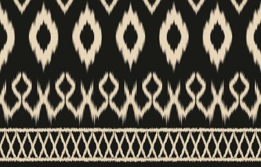 Geometrik etnik oryantal ikat kusursuz desenli renk doğulu. Aztek süsü izi. Arkaplan, perde, halı, duvar kağıdı, giysi, ambalaj, Batik, vektör illüstrasyonu için tasarım.