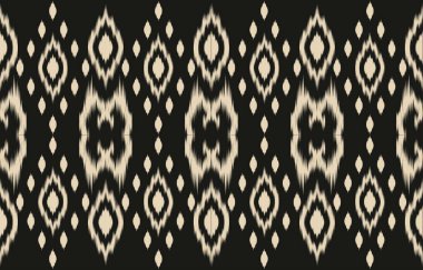 Geometrik etnik oryantal ikat kusursuz desenli renk doğulu. Aztek süsü izi. Arkaplan, perde, halı, duvar kağıdı, giysi, ambalaj, Batik, vektör illüstrasyonu için tasarım.
