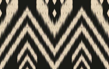 Geometrik etnik oryantal ikat kusursuz desenli renk doğulu. Aztek süsü izi. Arkaplan, perde, halı, duvar kağıdı, giysi, ambalaj, Batik, vektör illüstrasyonu için tasarım.