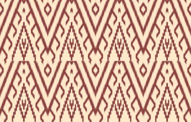 Geometrik etnik oryantal ikat kusursuz desenli renk doğulu. Aztek süsü izi. Arkaplan, perde, halı, duvar kağıdı, giysi, ambalaj, Batik, vektör illüstrasyonu için tasarım.