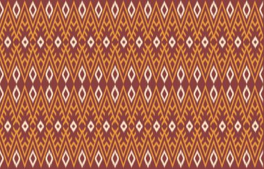 Geometrik etnik oryantal ikat kusursuz desenli renk doğulu. Aztek süsü izi. Arkaplan, perde, halı, duvar kağıdı, giysi, ambalaj, Batik, vektör illüstrasyonu için tasarım.