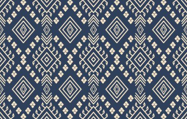 Geometrik etnik oryantal ikat kusursuz desenli renk doğulu. Aztek süsü izi. Arkaplan, perde, halı, duvar kağıdı, giysi, ambalaj, Batik, vektör illüstrasyonu için tasarım.