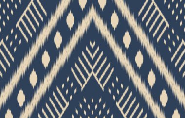 Geometrik etnik oryantal ikat kusursuz desenli renk doğulu. Aztek süsü izi. Arkaplan, perde, halı, duvar kağıdı, giysi, ambalaj, Batik, vektör illüstrasyonu için tasarım.