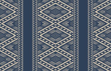 Geometrik etnik oryantal ikat kusursuz desenli renk doğulu. Aztek süsü izi. Arkaplan, perde, halı, duvar kağıdı, giysi, ambalaj, Batik, vektör illüstrasyonu için tasarım.