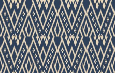 Geometrik etnik oryantal ikat kusursuz desenli renk doğulu. Aztek süsü izi. Arkaplan, perde, halı, duvar kağıdı, giysi, ambalaj, Batik, vektör illüstrasyonu için tasarım.