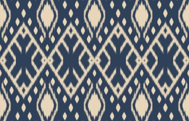 Geometrik etnik oryantal ikat kusursuz desenli renk doğulu. Aztek süsü izi. Arkaplan, perde, halı, duvar kağıdı, giysi, ambalaj, Batik, vektör illüstrasyonu için tasarım.