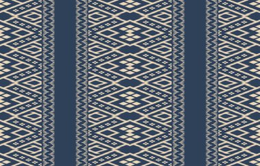 Geometrik etnik oryantal ikat kusursuz desenli renk doğulu. Aztek süsü izi. Arkaplan, perde, halı, duvar kağıdı, giysi, ambalaj, Batik, vektör illüstrasyonu için tasarım.