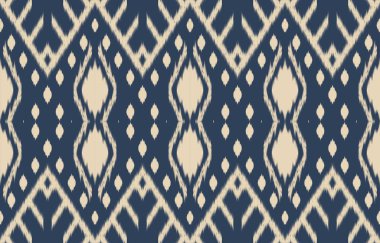Geometrik etnik oryantal ikat kusursuz desenli renk doğulu. Aztek süsü izi. Arkaplan, perde, halı, duvar kağıdı, giysi, ambalaj, Batik, vektör illüstrasyonu için tasarım.