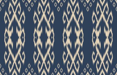 Geometrik etnik oryantal ikat kusursuz desenli renk doğulu. Aztek süsü izi. Arkaplan, perde, halı, duvar kağıdı, giysi, ambalaj, Batik, vektör illüstrasyonu için tasarım.