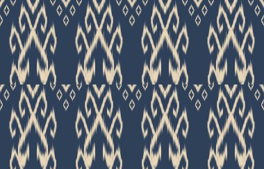 Geometrik etnik oryantal ikat kusursuz desenli renk doğulu. Aztek süsü izi. Arkaplan, perde, halı, duvar kağıdı, giysi, ambalaj, Batik, vektör illüstrasyonu için tasarım.