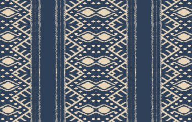 Geometrik etnik oryantal ikat kusursuz desenli renk doğulu. Aztek süsü izi. Arkaplan, perde, halı, duvar kağıdı, giysi, ambalaj, Batik, vektör illüstrasyonu için tasarım.