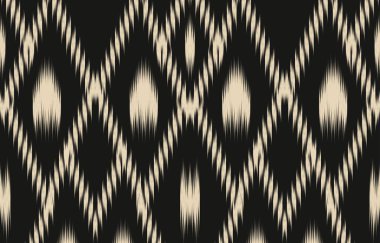 Geometrik etnik oryantal ikat kusursuz desenli renk doğulu. Aztek süsü izi. Arkaplan, perde, halı, duvar kağıdı, giysi, ambalaj, Batik, vektör illüstrasyonu için tasarım.