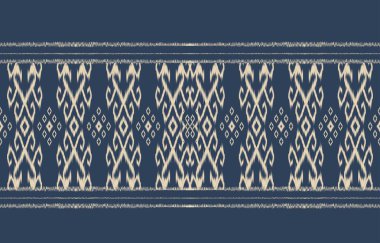 Geometrik etnik oryantal ikat kusursuz desenli renk doğulu. Aztek süsü izi. Arkaplan, perde, halı, duvar kağıdı, giysi, ambalaj, Batik, vektör illüstrasyonu için tasarım.