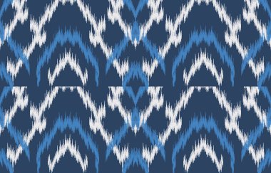Geometrik etnik oryantal ikat kusursuz desenli renk doğulu. Aztek süsü izi. Arkaplan, perde, halı, duvar kağıdı, giysi, ambalaj, Batik, vektör illüstrasyonu için tasarım.