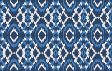 Geometrik etnik oryantal ikat kusursuz desenli renk doğulu. Aztek süsü izi. Arkaplan, perde, halı, duvar kağıdı, giysi, ambalaj, Batik, vektör illüstrasyonu için tasarım.