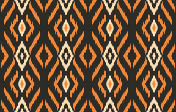 Geometrik etnik oryantal ikat kusursuz desenli renk doğulu. Aztek süsü izi. Arkaplan, perde, halı, duvar kağıdı, giysi, ambalaj, Batik, vektör illüstrasyonu için tasarım.