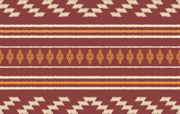 Geometrik etnik oryantal ikat kusursuz desenli renk doğulu. Aztek süsü izi. Arkaplan, perde, halı, duvar kağıdı, giysi, ambalaj, Batik, vektör illüstrasyonu için tasarım.