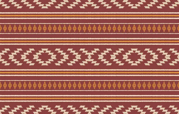 Geometrik etnik oryantal ikat kusursuz desenli renk doğulu. Aztek süsü izi. Arkaplan, perde, halı, duvar kağıdı, giysi, ambalaj, Batik, vektör illüstrasyonu için tasarım.