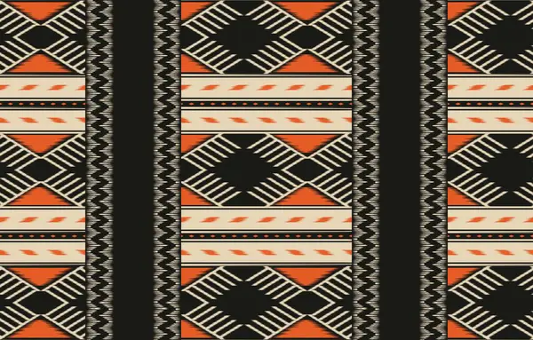 Geometrik etnik oryantal ikat kusursuz desenli renk doğulu. Aztek süsü izi. Arkaplan, perde, halı, duvar kağıdı, giysi, ambalaj, Batik, vektör illüstrasyonu için tasarım.