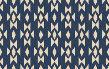 Geometrik etnik oryantal ikat kusursuz desenli renk doğulu. Aztek süsü izi. Arkaplan, perde, halı, duvar kağıdı, giysi, ambalaj, Batik, vektör illüstrasyonu için tasarım.