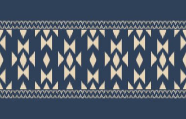 Geometrik etnik oryantal ikat kusursuz desenli renk doğulu. Aztek süsü izi. Arkaplan, perde, halı, duvar kağıdı, giysi, ambalaj, Batik, vektör illüstrasyonu için tasarım.