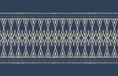 Geometrik etnik oryantal ikat kusursuz desenli renk doğulu. Aztek süsü izi. Arkaplan, perde, halı, duvar kağıdı, giysi, ambalaj, Batik, vektör illüstrasyonu için tasarım.