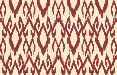 Geometrik etnik oryantal ikat kusursuz desenli renk doğulu. Aztek süsü izi. Arkaplan, perde, halı, duvar kağıdı, giysi, ambalaj, Batik, vektör illüstrasyonu için tasarım.