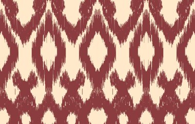 Geometrik etnik oryantal ikat kusursuz desenli renk doğulu. Aztek süsü izi. Arkaplan, perde, halı, duvar kağıdı, giysi, ambalaj, Batik, vektör illüstrasyonu için tasarım.