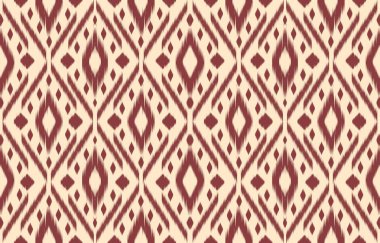 Geometrik etnik oryantal ikat kusursuz desenli renk doğulu. Aztek süsü izi. Arkaplan, perde, halı, duvar kağıdı, giysi, ambalaj, Batik, vektör illüstrasyonu için tasarım.