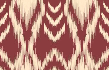 Geometrik etnik oryantal ikat kusursuz desenli renk doğulu. Aztek süsü izi. Arkaplan, perde, halı, duvar kağıdı, giysi, ambalaj, Batik, vektör illüstrasyonu için tasarım.