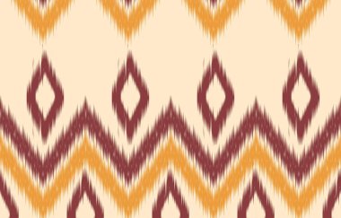 Geometrik etnik oryantal ikat kusursuz desenli renk doğulu. Aztek süsü izi. Arkaplan, perde, halı, duvar kağıdı, giysi, ambalaj, Batik, vektör illüstrasyonu için tasarım.