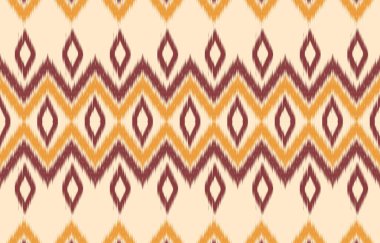 Geometrik etnik oryantal ikat kusursuz desenli renk doğulu. Aztek süsü izi. Arkaplan, perde, halı, duvar kağıdı, giysi, ambalaj, Batik, vektör illüstrasyonu için tasarım.