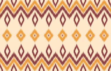 Geometrik etnik oryantal ikat kusursuz desenli renk doğulu. Aztek süsü izi. Arkaplan, perde, halı, duvar kağıdı, giysi, ambalaj, Batik, vektör illüstrasyonu için tasarım.
