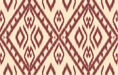 Geometrik etnik oryantal ikat kusursuz desenli renk doğulu. Aztek süsü izi. Arkaplan, perde, halı, duvar kağıdı, giysi, ambalaj, Batik, vektör illüstrasyonu için tasarım.