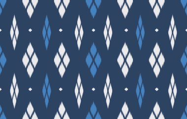 Geometrik etnik oryantal ikat kusursuz desenli renk doğulu. Aztek süsü izi. Arkaplan, perde, halı, duvar kağıdı, giysi, ambalaj, Batik, vektör illüstrasyonu için tasarım.