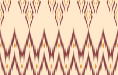 Geometrik etnik oryantal ikat kusursuz desenli renk doğulu. Aztek süsü izi. Arkaplan, perde, halı, duvar kağıdı, giysi, ambalaj, Batik, vektör illüstrasyonu için tasarım.