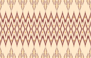 Geometrik etnik oryantal ikat kusursuz desenli renk doğulu. Aztek süsü izi. Arkaplan, perde, halı, duvar kağıdı, giysi, ambalaj, Batik, vektör illüstrasyonu için tasarım.