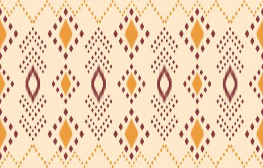 Geometrik etnik oryantal ikat kusursuz desenli renk doğulu. Aztek süsü izi. Arkaplan, perde, halı, duvar kağıdı, giysi, ambalaj, Batik, vektör illüstrasyonu için tasarım.