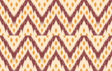 Geometrik etnik oryantal ikat kusursuz desenli renk doğulu. Aztek süsü izi. Arkaplan, perde, halı, duvar kağıdı, giysi, ambalaj, Batik, vektör illüstrasyonu için tasarım.