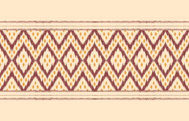 Geometrik etnik oryantal ikat kusursuz desenli renk doğulu. Aztek süsü izi. Arkaplan, perde, halı, duvar kağıdı, giysi, ambalaj, Batik, vektör illüstrasyonu için tasarım.