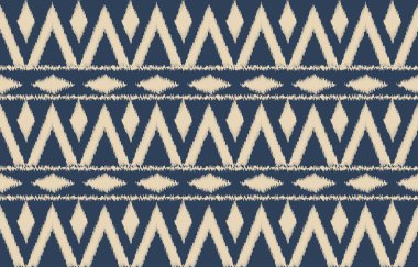 Geometrik etnik oryantal ikat kusursuz desenli renk doğulu. Aztek süsü izi. Arkaplan, perde, halı, duvar kağıdı, giysi, ambalaj, Batik, vektör illüstrasyonu için tasarım.