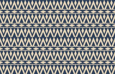 Geometrik etnik oryantal ikat kusursuz desenli renk doğulu. Aztek süsü izi. Arkaplan, perde, halı, duvar kağıdı, giysi, ambalaj, Batik, vektör illüstrasyonu için tasarım.
